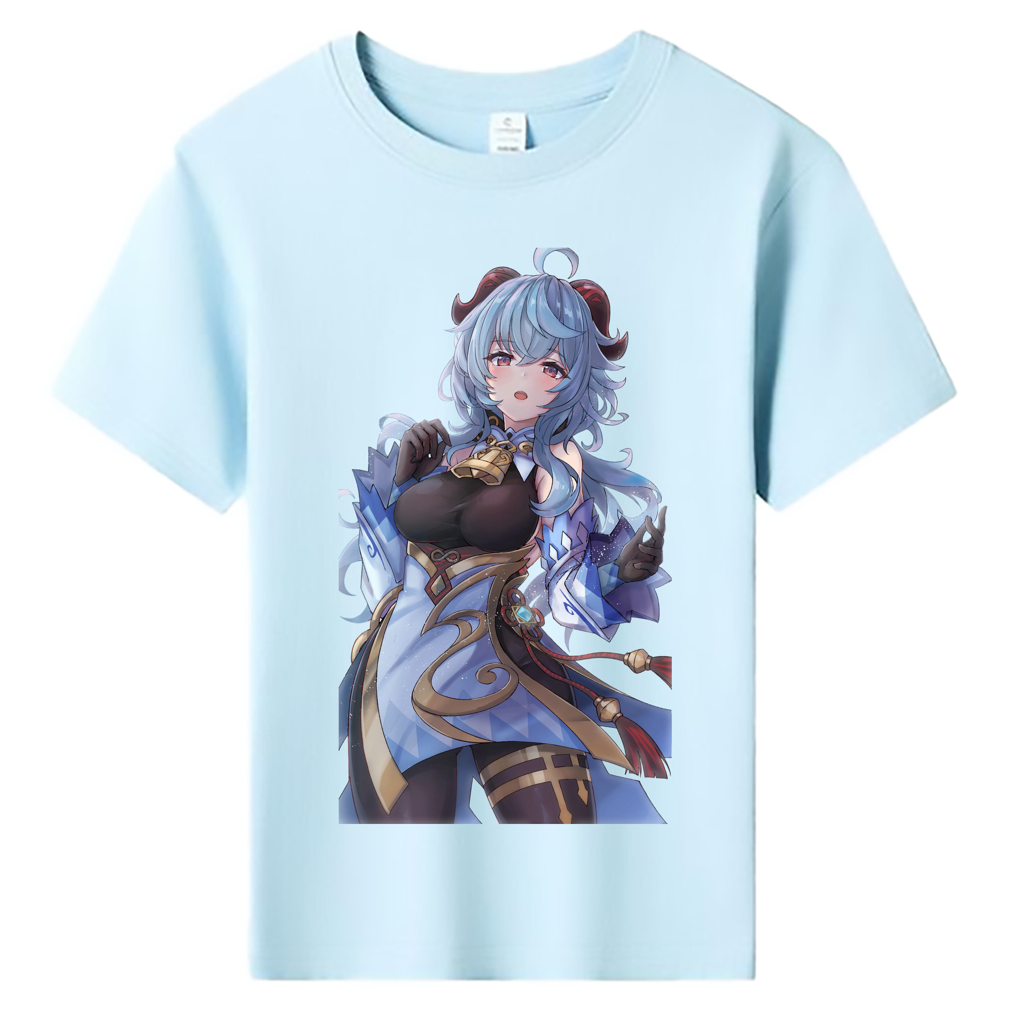 げんし神 甘雨 かんう genshin Ganyu 綿100％キッズTシャツ（フロントプリント）